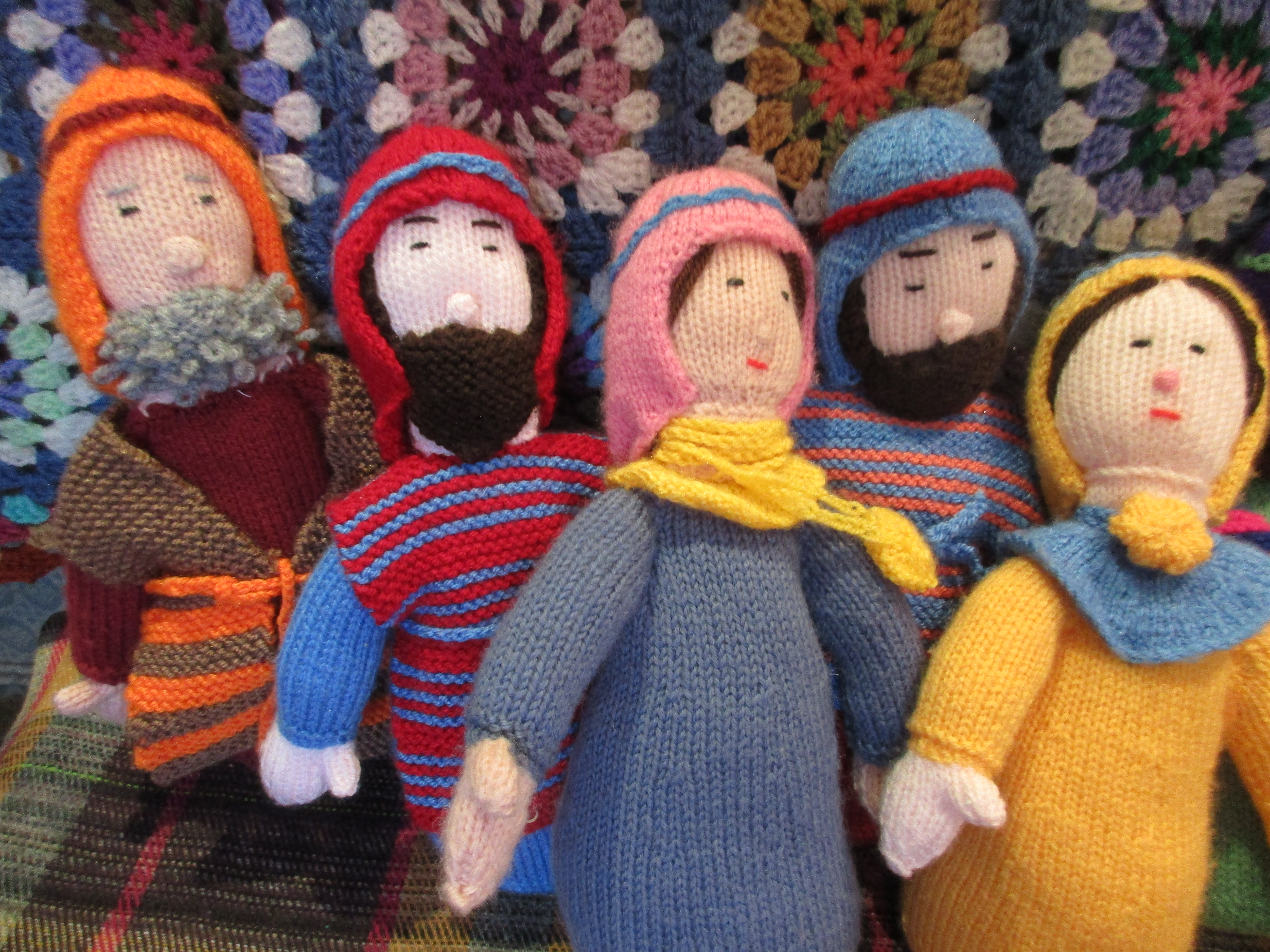 Meet the gang! Knitted Bible people