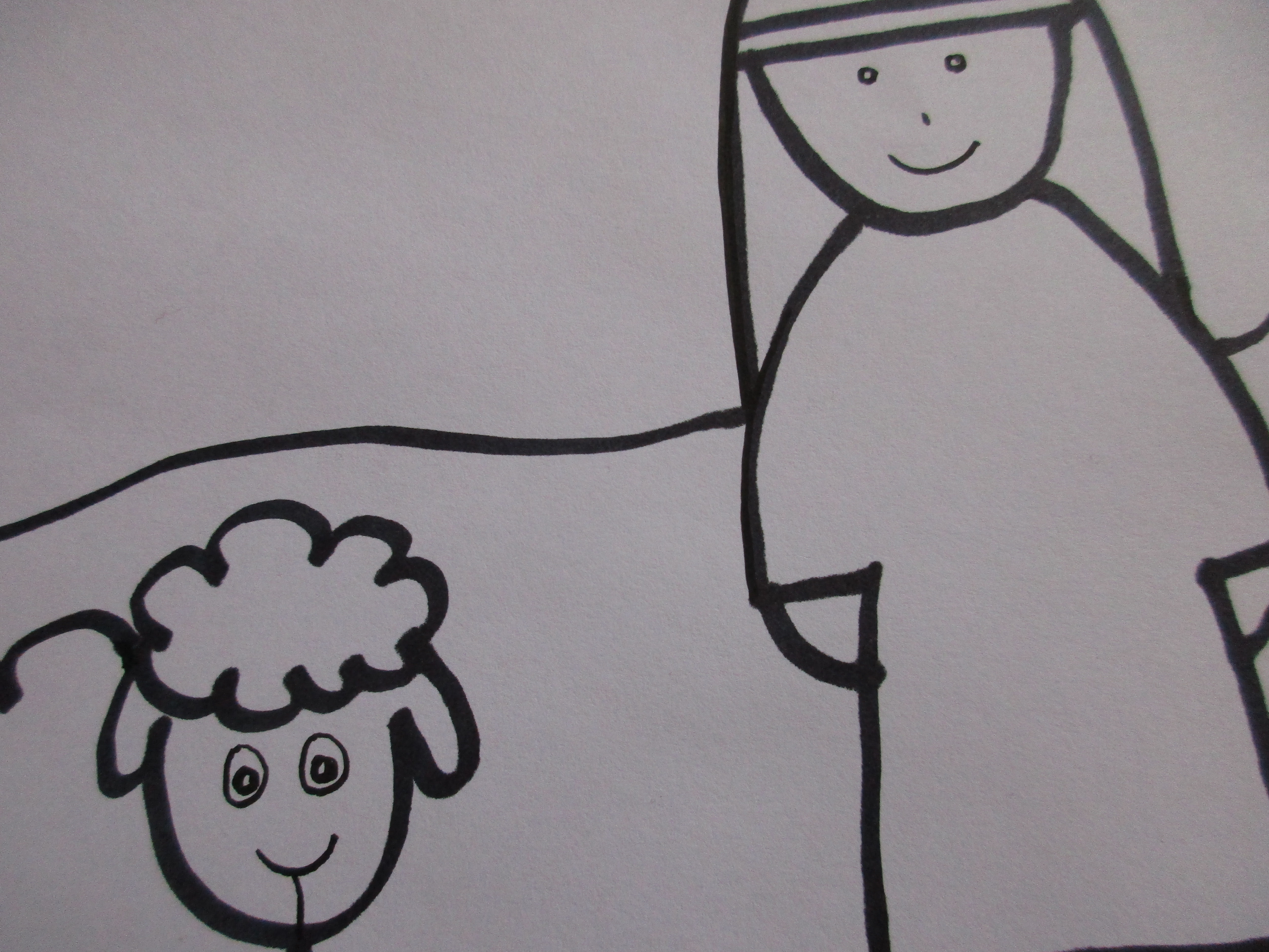 shepherd and sheep printable